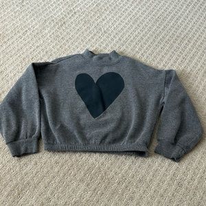 Gray heart sweatshirt